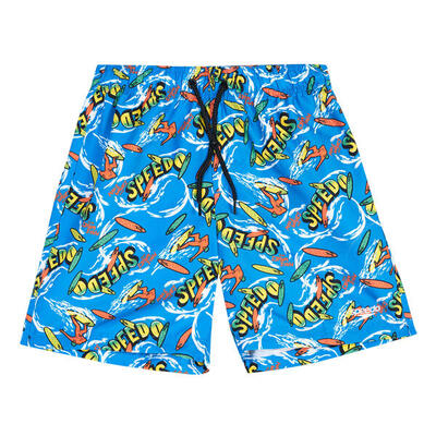 Jongens bedrukte zwemshort (bolt blauw/zonnebloem/grasgroen/helder geel)