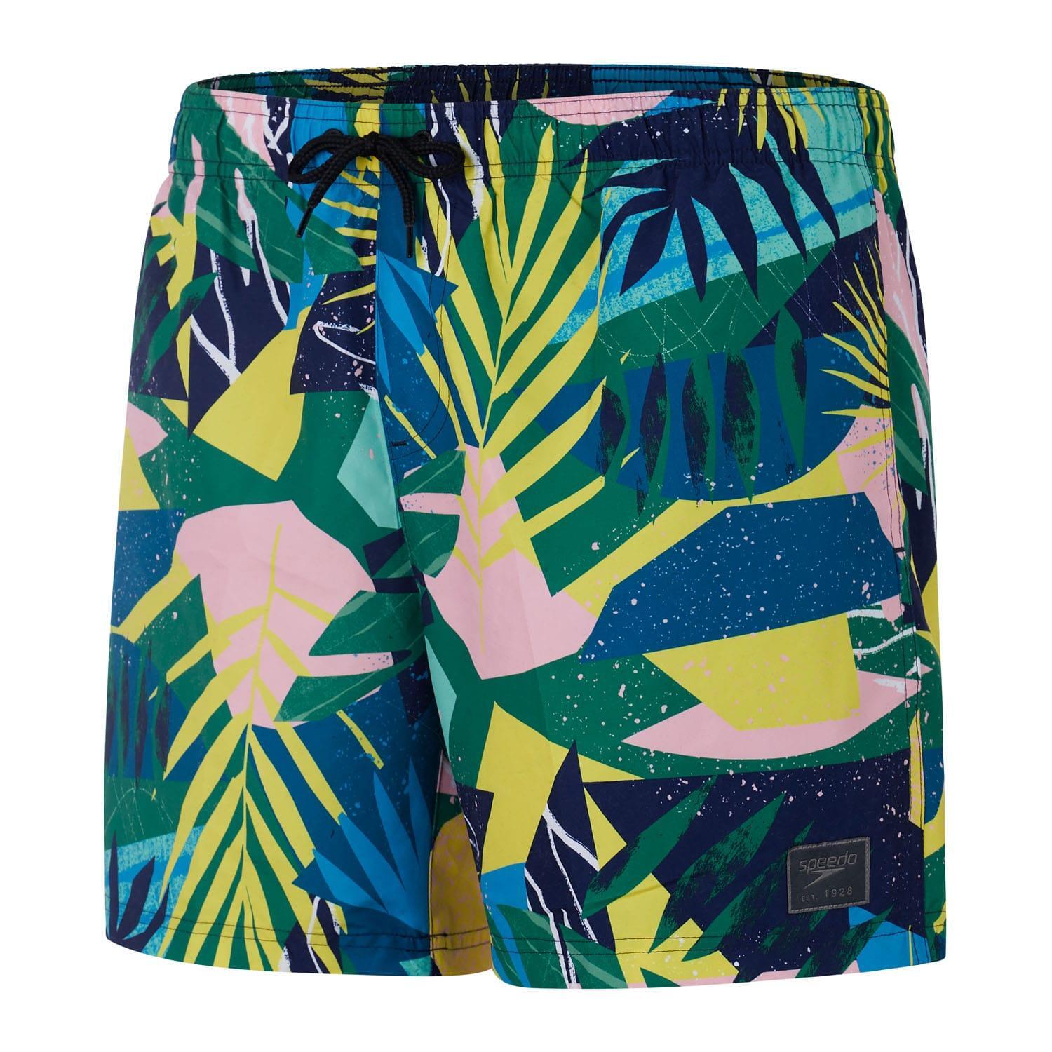 SPEEDO Costume Da Bagno A Pantaloncino Stampa Foglia Uomo Speedo Leisure Giallo Blu