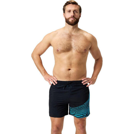 Short De Bain MEDLEY Homme (Noir / Bleu Picton)