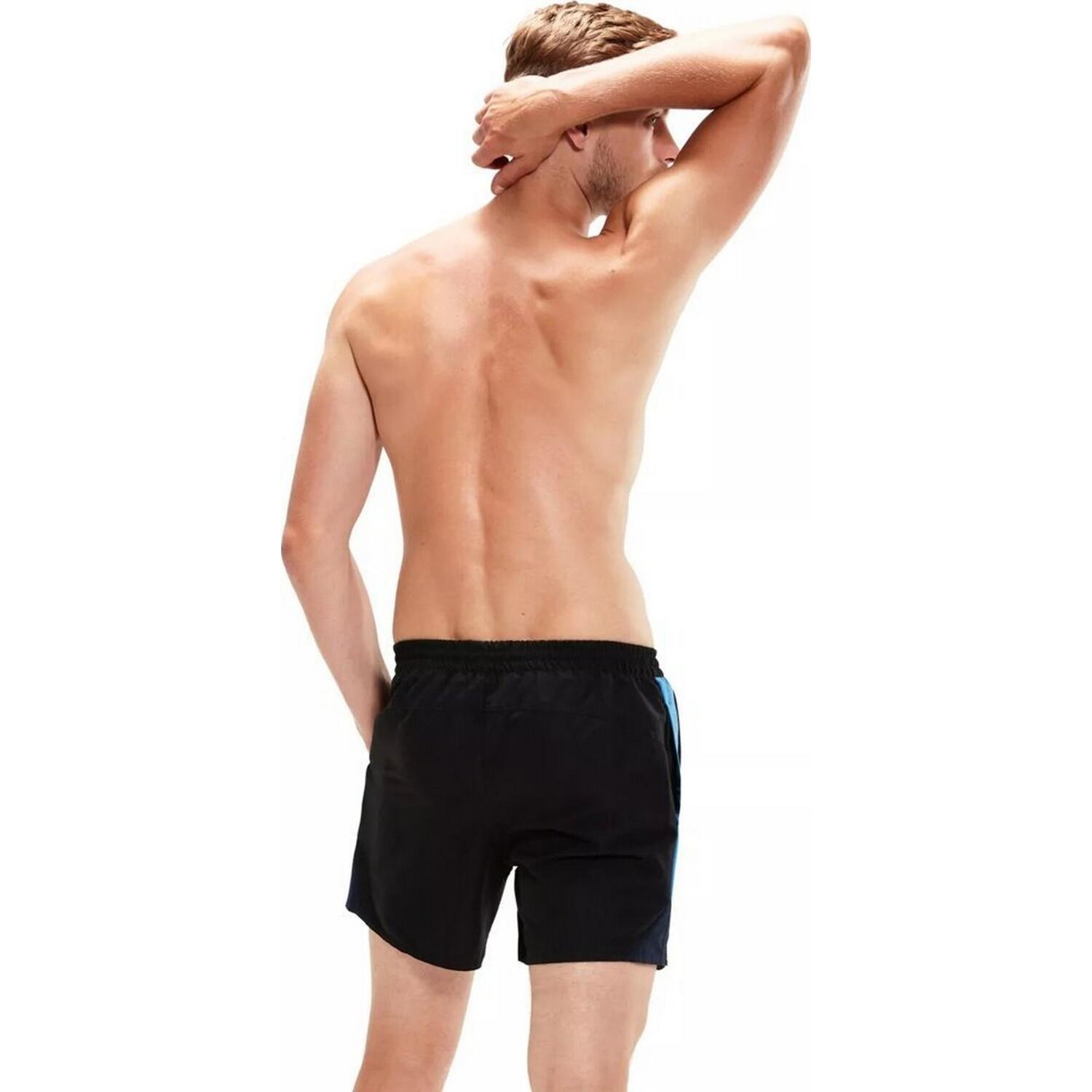 Costume Da Bagno A Pantaloncino Uomo Speedo Hyperboom Splice Nero Blu Spiaggia 2/4