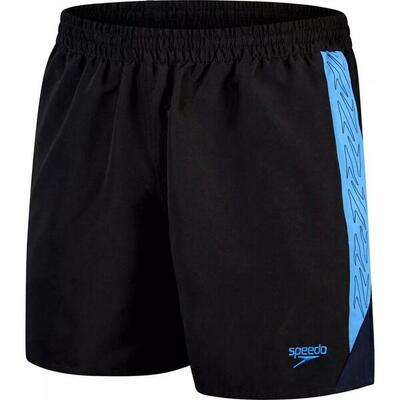 Heren hyperboom splice zwemshort (zwart/beachblauw/bruin marine)