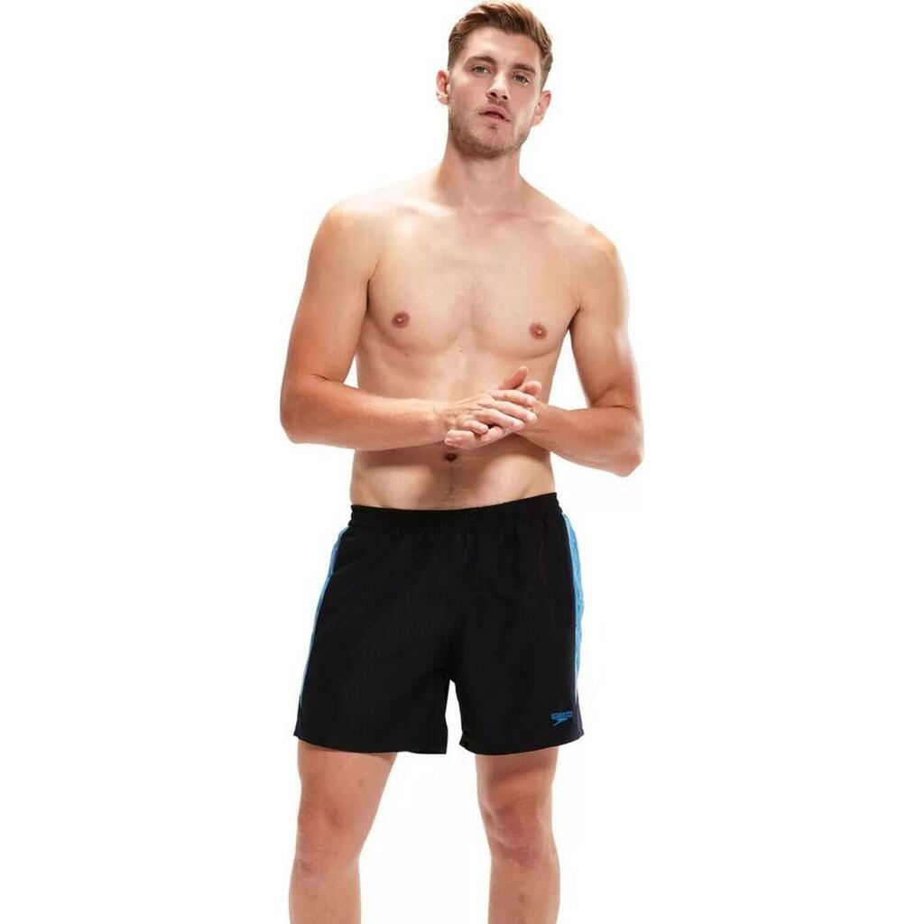 Mens Hyperboom Splice Swim Shorts (Black/Beach Blue/True Navy)