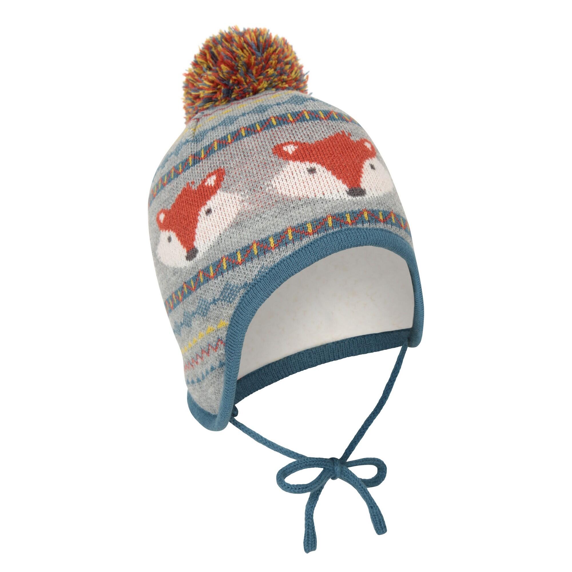 Bonnet Cacheoreilles Enfant (Gris / Bleu / Orange) 3/5