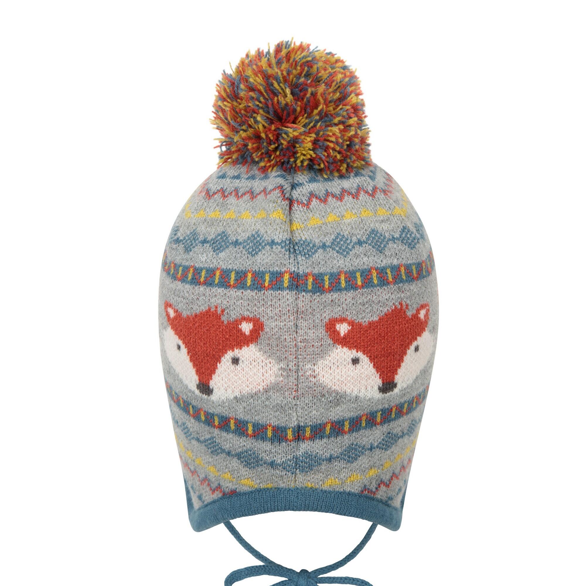 Bonnet Cacheoreilles Enfant (Gris / Bleu / Orange) 2/5