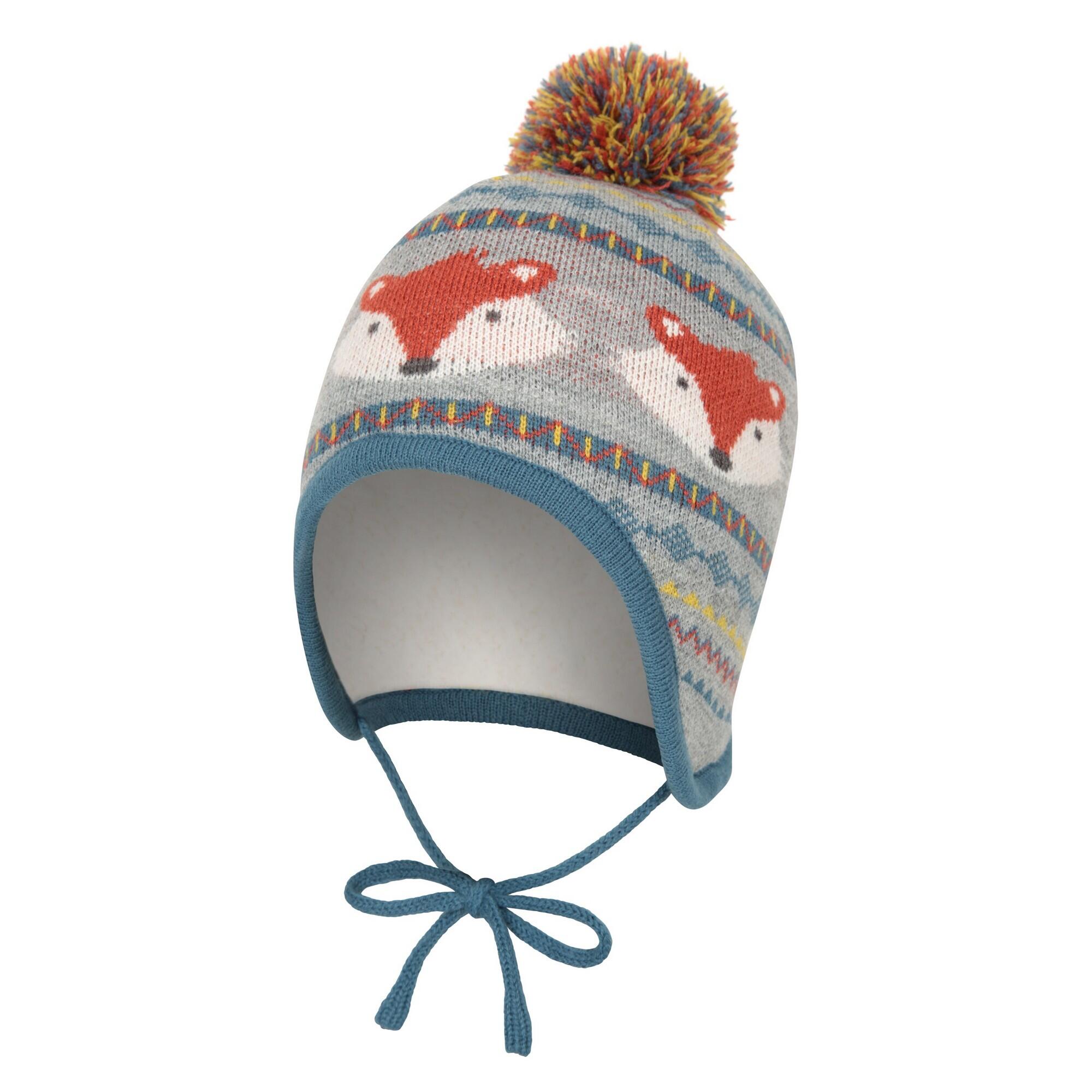 Bonnet Cacheoreilles Enfant (Gris / Bleu / Orange) 4/5