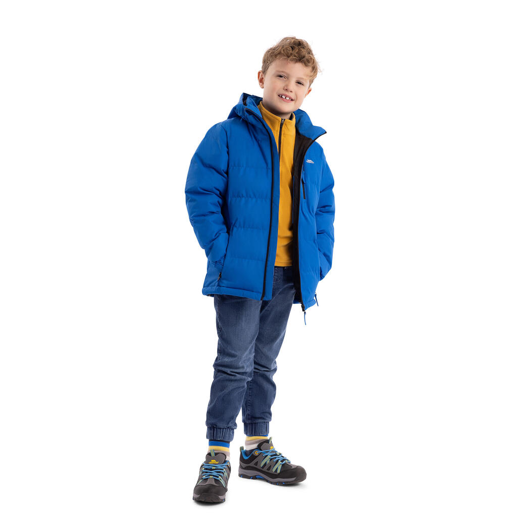 Boys Padded Adjustable Zip-Off Hood Waterproof Jacket - Tuff
