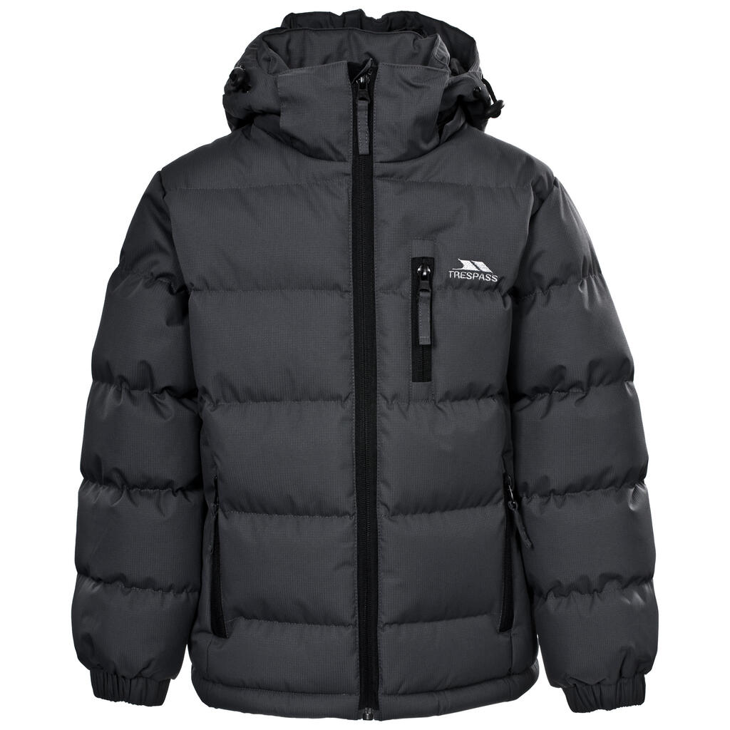 Boys Padded Adjustable Zip-Off Hood Waterproof Jacket - Tuff