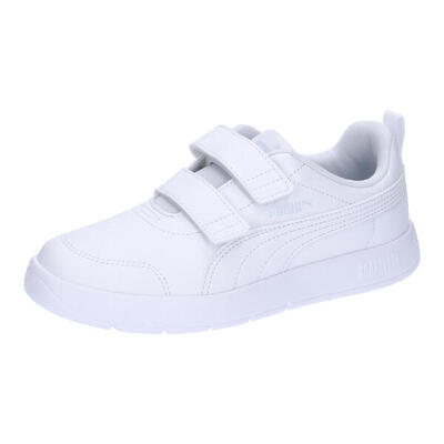 Courtflex v3 sneakers voor kinderen puma white silver mist gray
