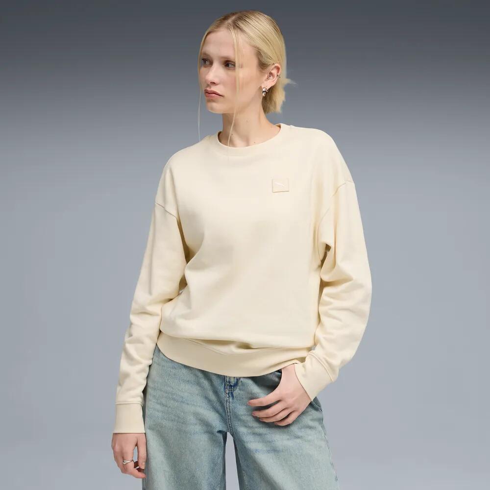 BLUZA damska PUMA 688099-99 bez kaptura bawełniana sportowa beżowa M 3/5