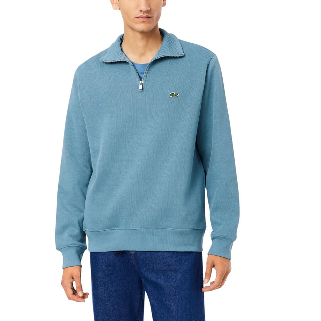Mens Leisure Sweatshirt Zippered Stand-Up Collar