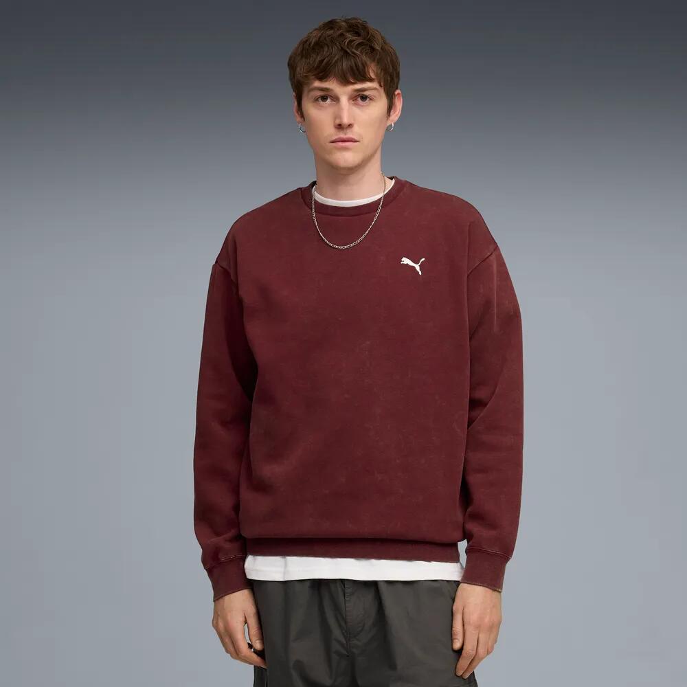 PUMA Essentials Elevated Relaxed Wash Fleece Crew Sweatshirt Herren 7/9
