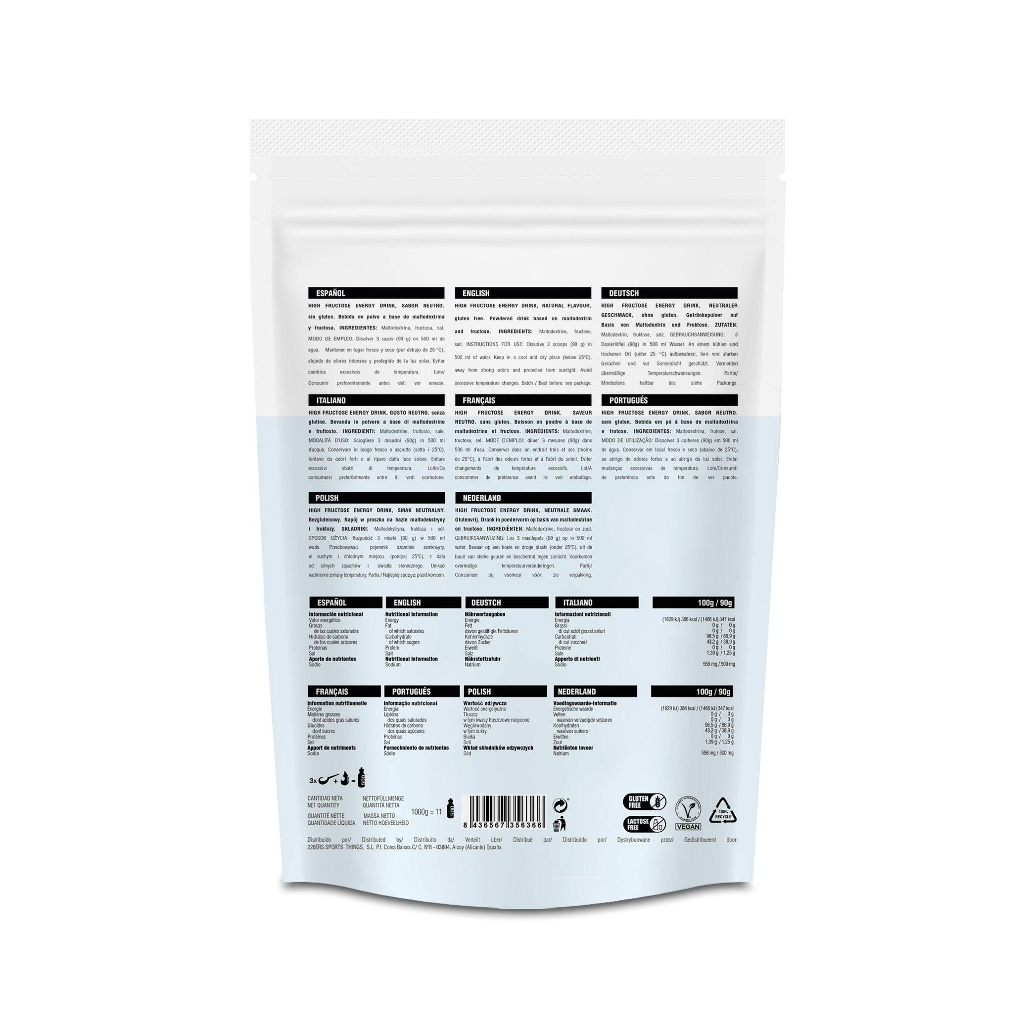 HIGH FRUCTOSE ENERGY DRINK - 1kg 2/6