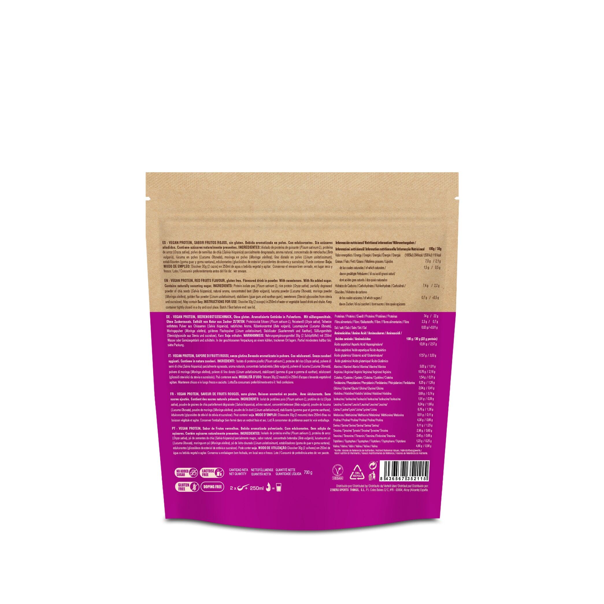 VEGAN PROTEIN - Batido Proteico Vegano en Polvo 700g 4/5