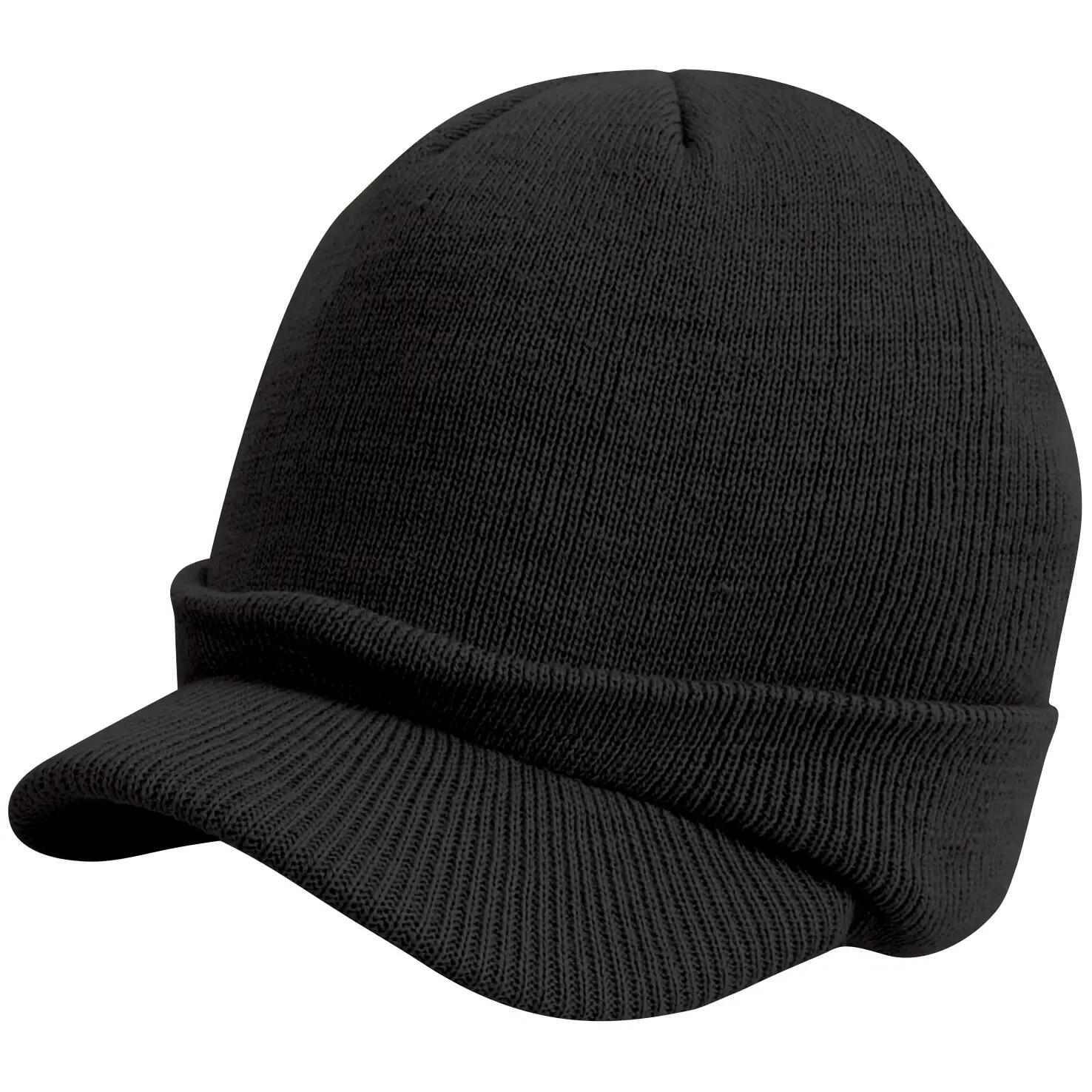 Unisex Esco Strick Winter Mütze Herren Schwarz 2/3