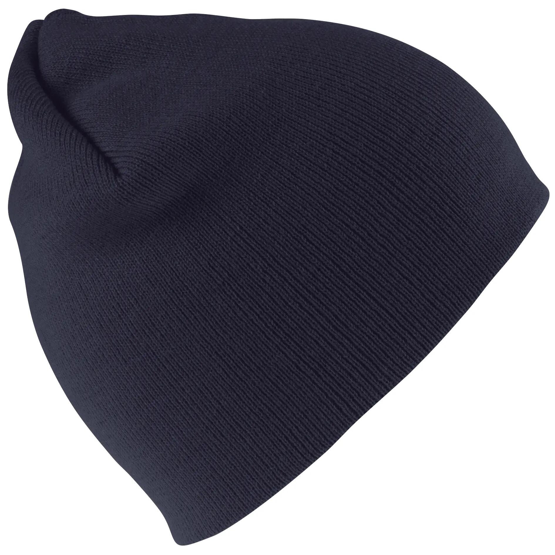 Pull On Soft Feel Acrylic Winter Hat (Navy Blue) 2/3
