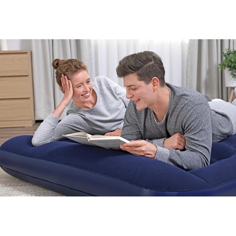 Bestway Matelas gonflable camping 2 personnes 191x137x22cm pompe à pied intégrée 3/6