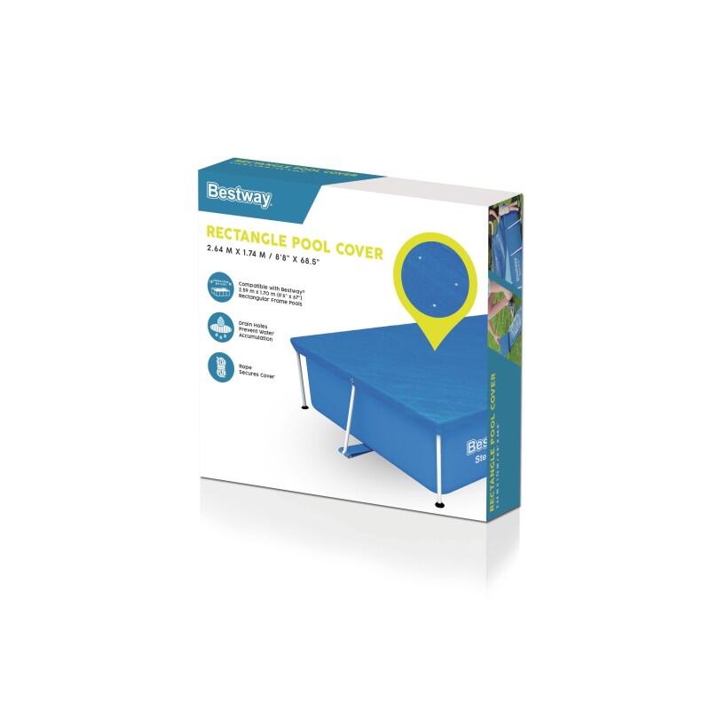 Bestway Bâche 4 saisons rectangle 264x174cm pour piscine 259x170cm 5/7