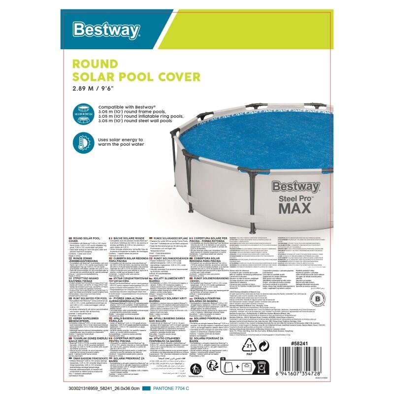 Bestway | Round Solar Pool Cover for Above Ground Pools 5/7