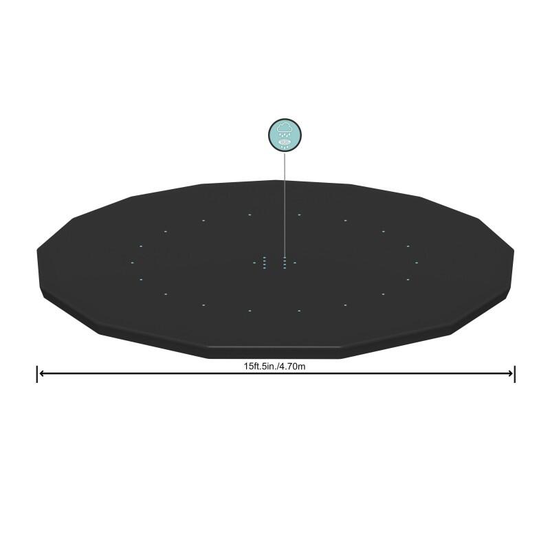 Bestway Bâche 4 saisons ronde 470 cm pour piscine ø457 cm 3/7