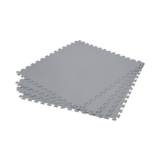 Bestway Lot de 9 tapis de sol - 78 x 78 cm - gris
