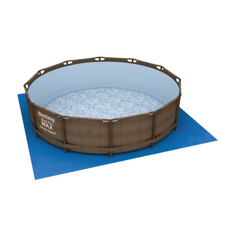 Bestway Tapis de sol carré 396 x 396 cm pour piscine hors-sol 366 cm 1/7