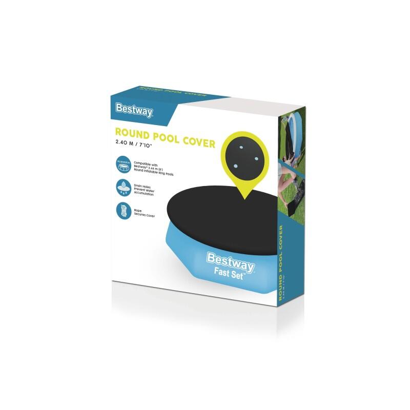 Bestway Bâche 4 saisons ronde 240 cm pour piscine Fast Set ø244 cm 7/7