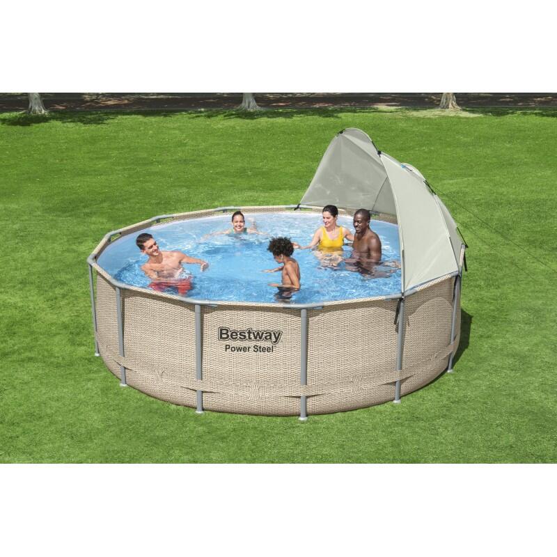 Bestway Auvent pour piscines tubulaires rondes entre 305 et 549 cm de diamètre 5/7