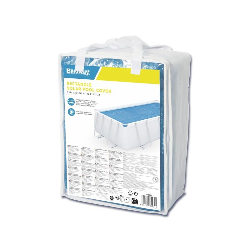 Cobertor Solar Rectangular Bestway 380x180 cm para Piscinas Rectangulares de 404 5/5