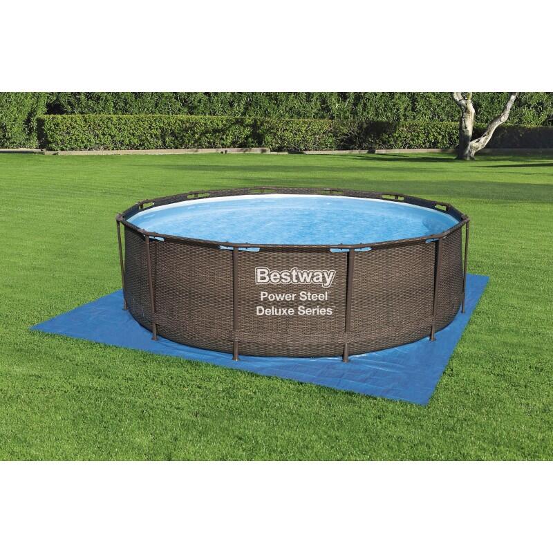 Bestway Tapis de sol pour piscine hors sol et spa gonflable 366 cm 4/7