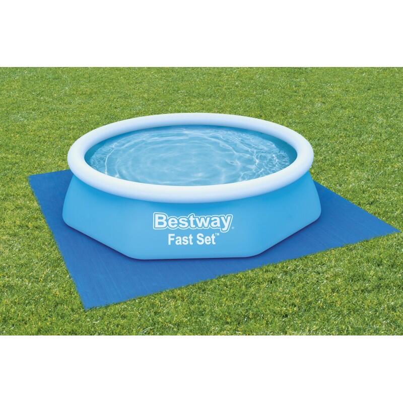 Bestway Tapis de sol carré 274 x 274 cm pour piscine hors-sol 244 x 244 cm 7/7