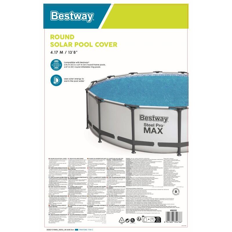 Bestway Bâche à bulles ronde 417 cm pour piscine hors sol øde 427 jusqu'à 457 cm 6/7