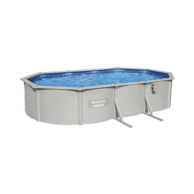 Bestway - Bestway Piscine Acier Hors Sol Ovale Hydrium 610 X 360 X 122 Cm - Piscine - Bleu|orange - Taille Unique - Decathlon