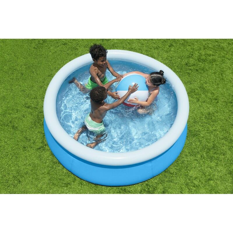 Bestway 6ft x 20in Blue Round Fast Set Inflatable Above Ground Pool 6/7