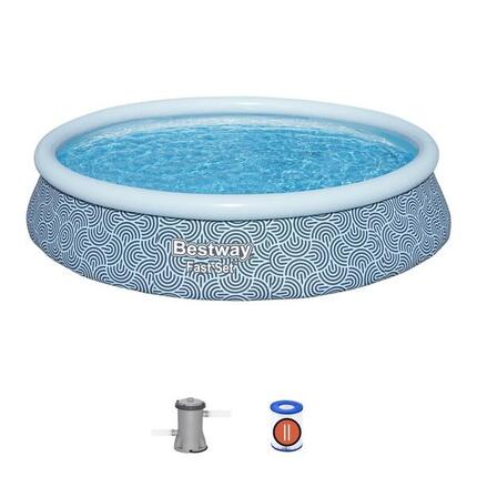 Bestway Piscine autoportante – Ronde – Fast Set – 396 x 84 cm - Pompe Incluse