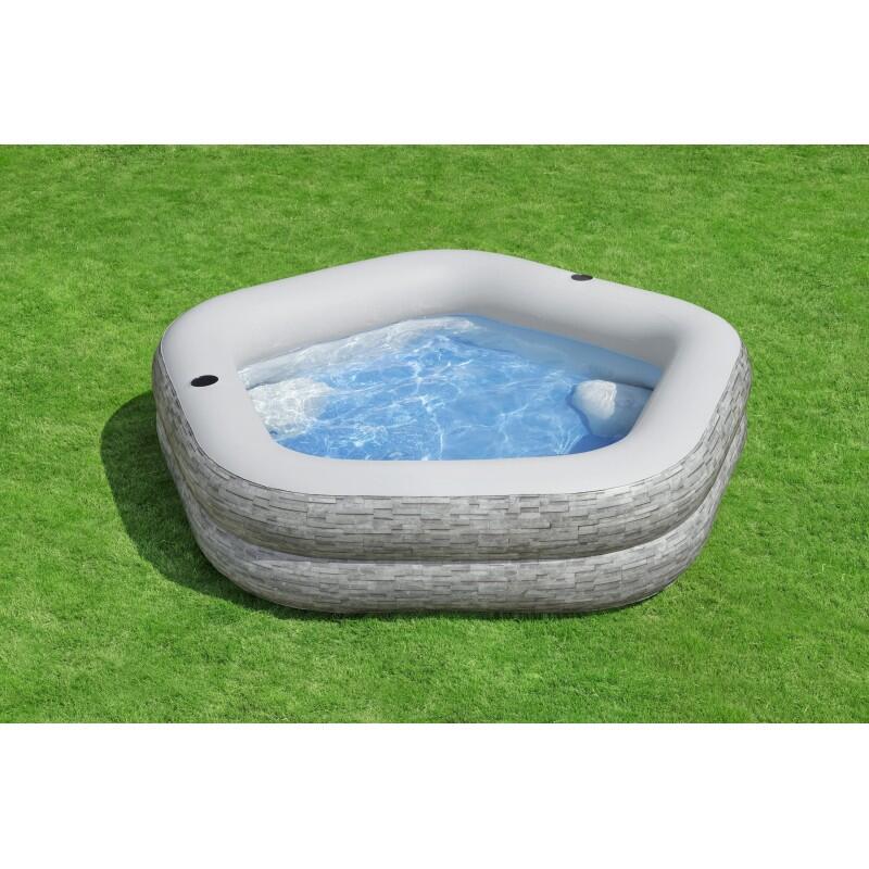 Bestway Piscine gonflable Ronde Sièges Intégrés-213x206x53 cm 3/7