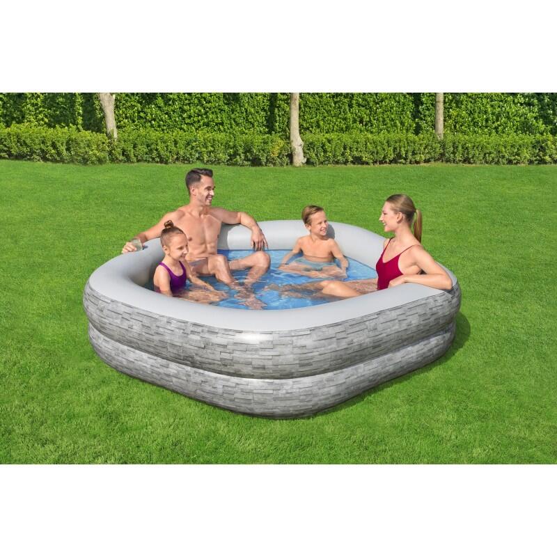 Bestway Piscine gonflable Ronde Sièges Intégrés-213x206x53 cm 5/7
