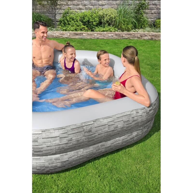 Bestway Piscine gonflable Ronde Sièges Intégrés-213x206x53 cm 4/7