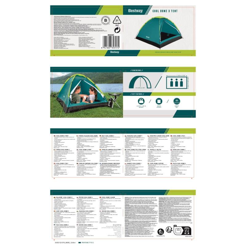 Tenda de Campanha Bestway Verde 4/5
