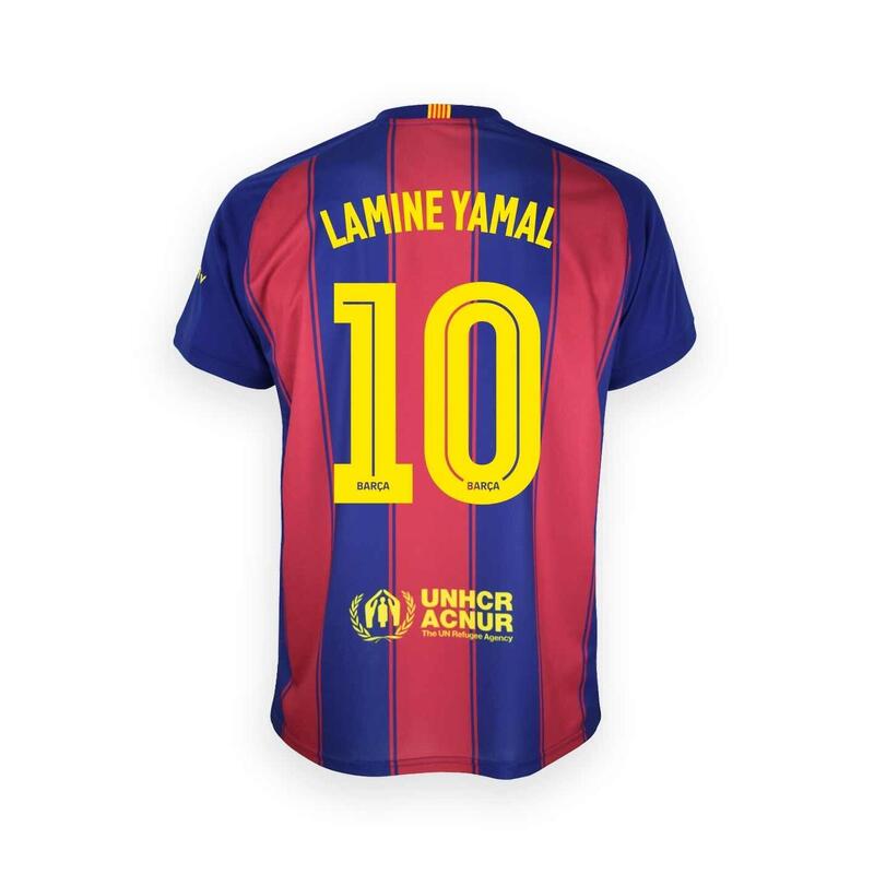 Tricou de fan FC Barcelona 25-26 pentru copii, acasă, replică - Lamine Yamal 10