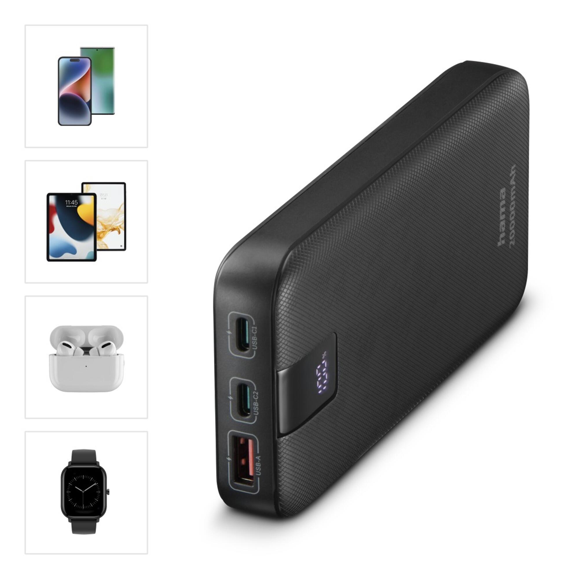 HAMA Power Pack PD20, 20000mAh, Power Delivery, 2xUSB-C, USB-A 3/7