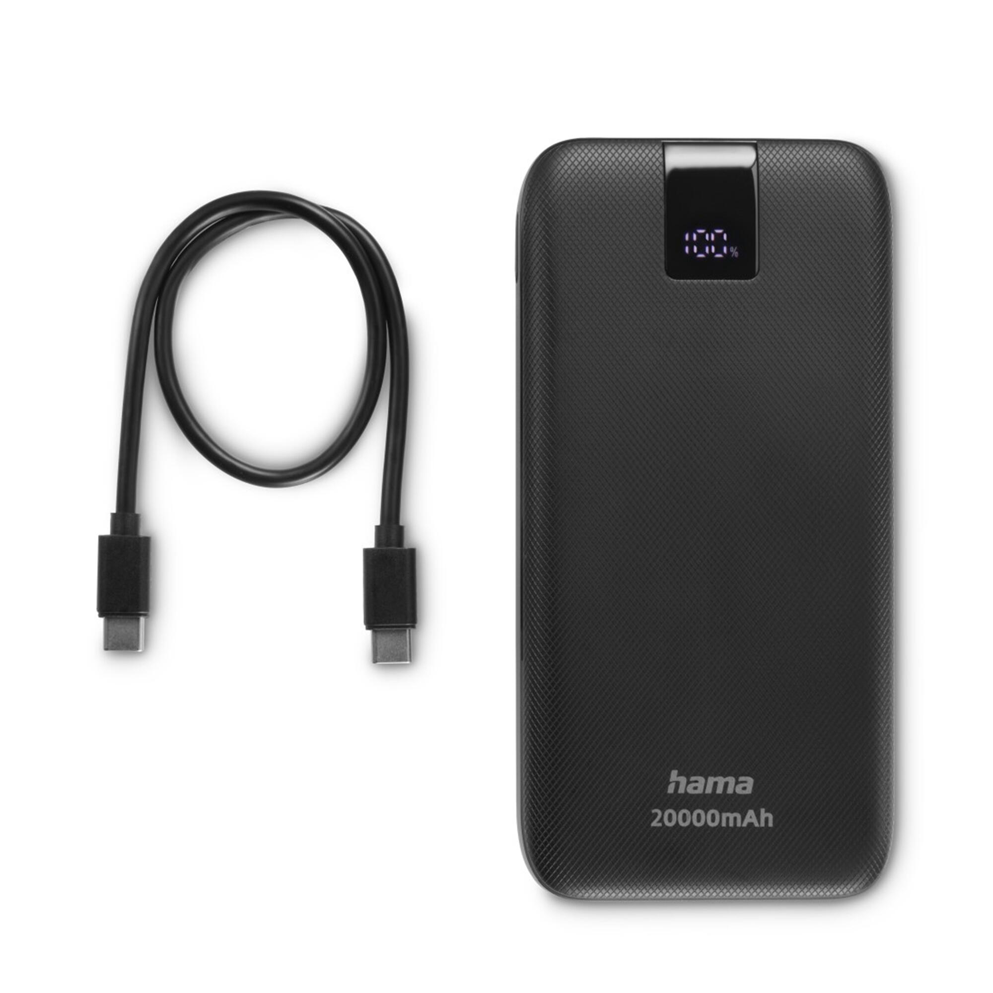 HAMA Power Pack PD20, 20000mAh, Power Delivery, 2xUSB-C, USB-A 7/7
