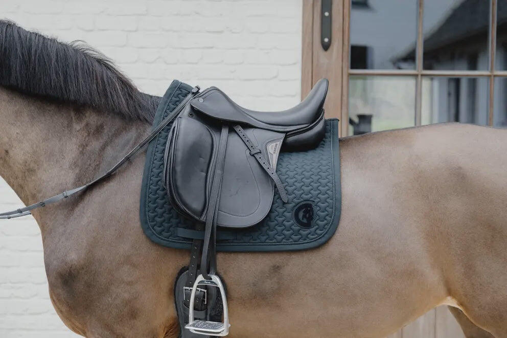 Schabracke plaited  3d logo dressage Tannengrün 2/7
