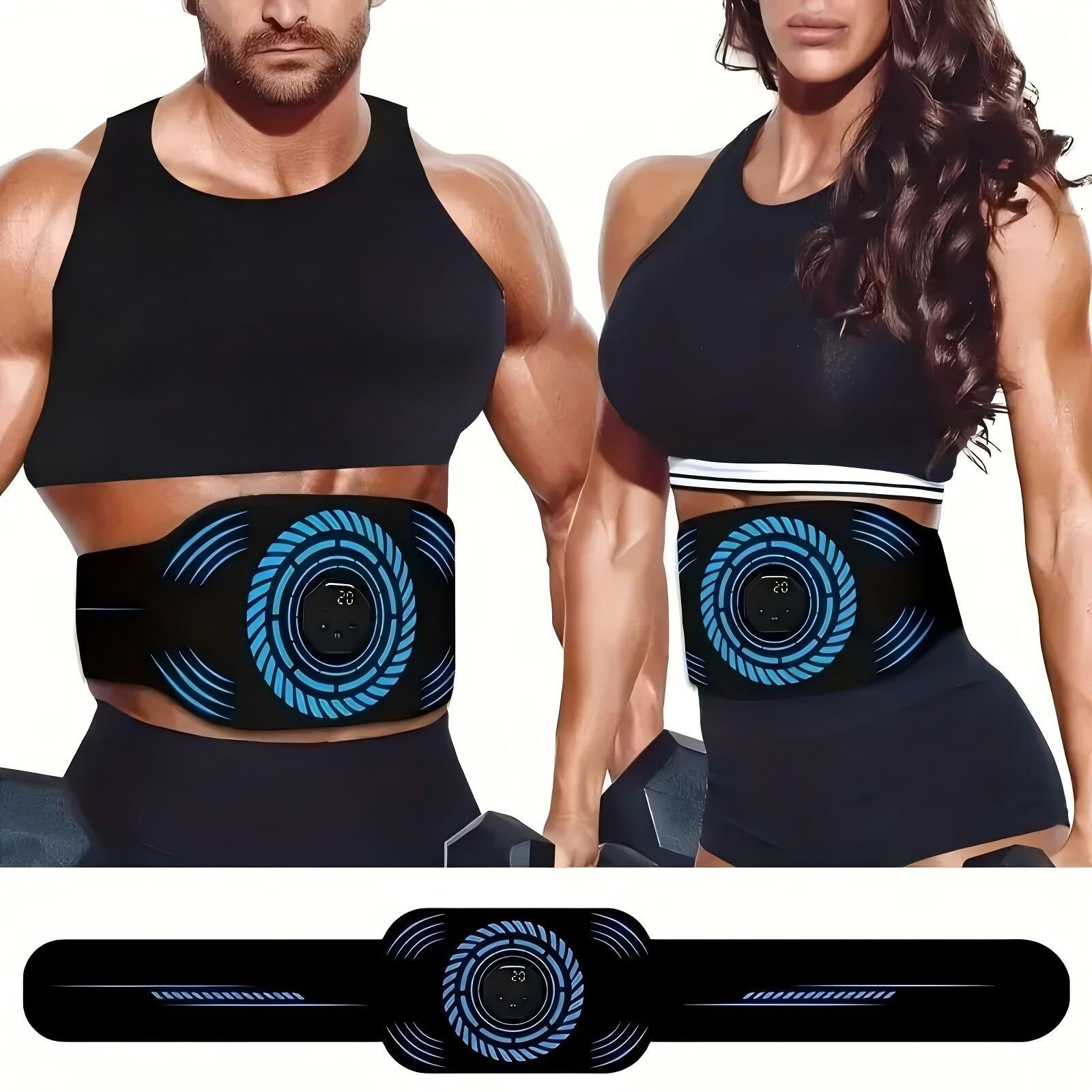 NNETM USB Rechargeable Ab Massage Belt â€“ 6 Modes(Black)