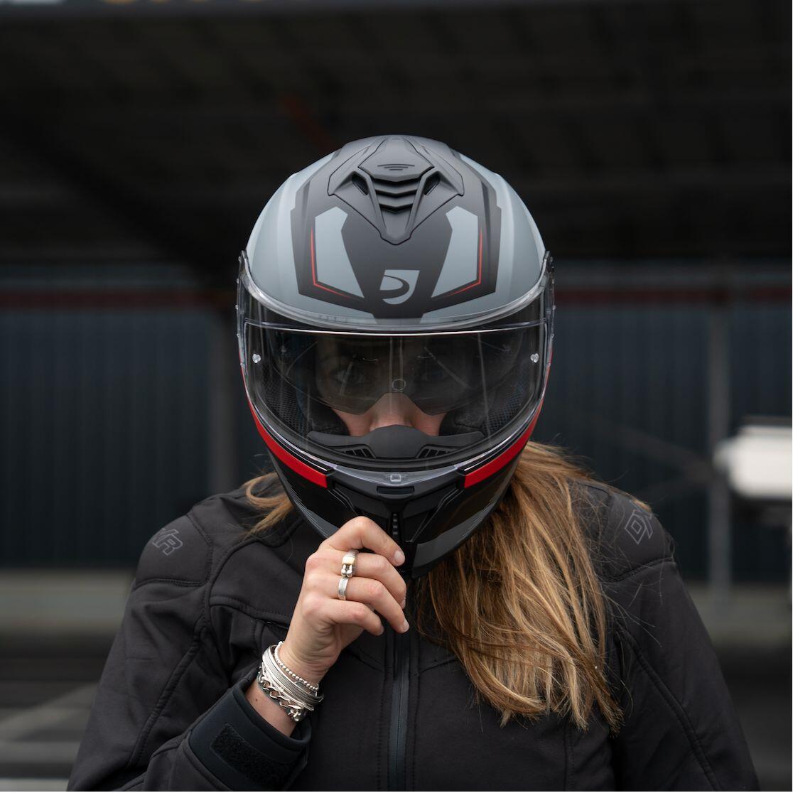 MOTOBLOUZ Casque Intégral HYPERION LUX Black/White/Red | ECE 22.06 3/7