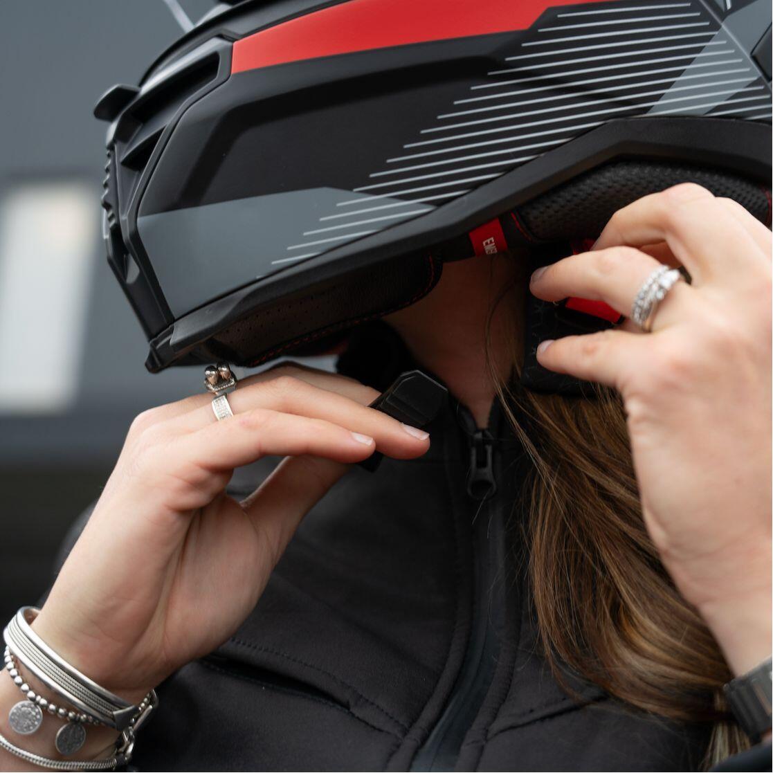 MOTOBLOUZ Casque Intégral HYPERION LUX Black/White/Red | ECE 22.06 5/7