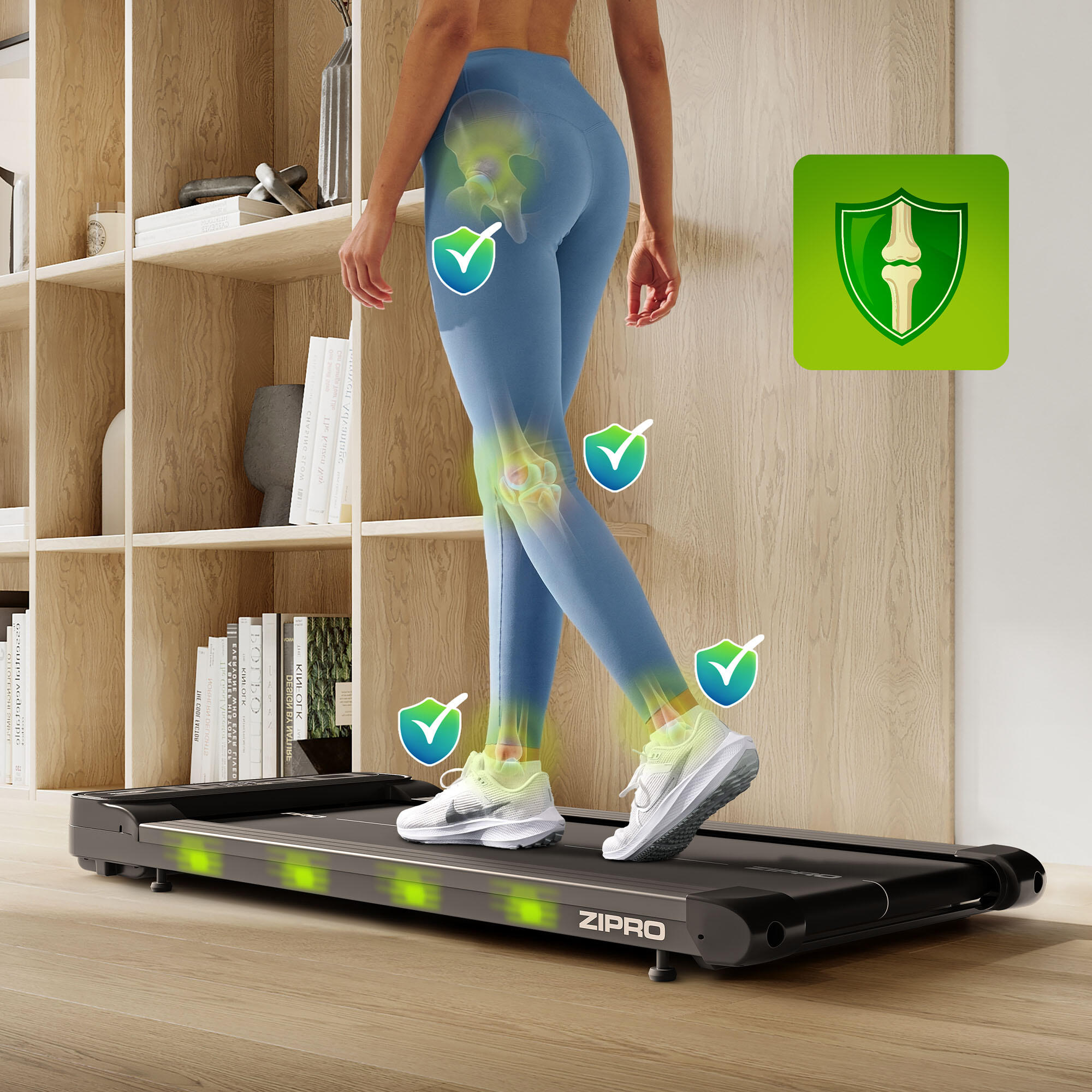 Tapis de marche Zipro Catwalk 100×40 cm, 6km/h, FitShow Bluetooth 7/7