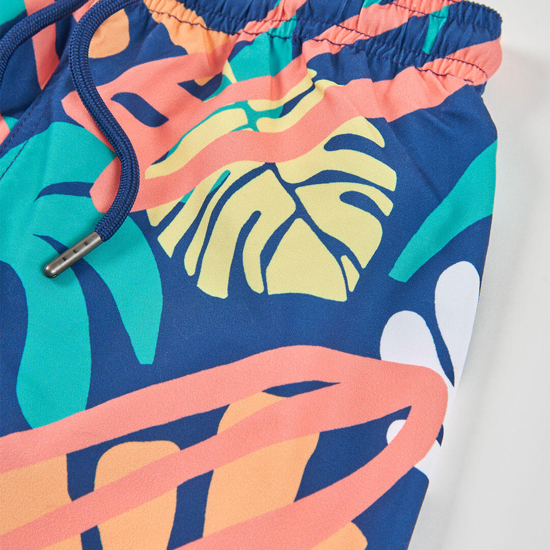 Bañadores de verano de senderismo kids niño boboli azul 3/4