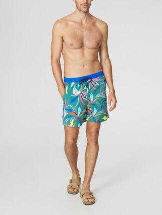 1973 ACHILLE Short de bain Homme Fabriqué en France polyester recyclé floral