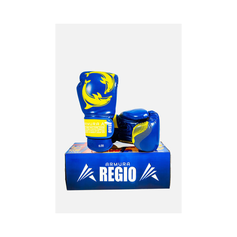 Manusi de Box ARMURA Regio Dobrogea Albastru/Galben Editie Limitata