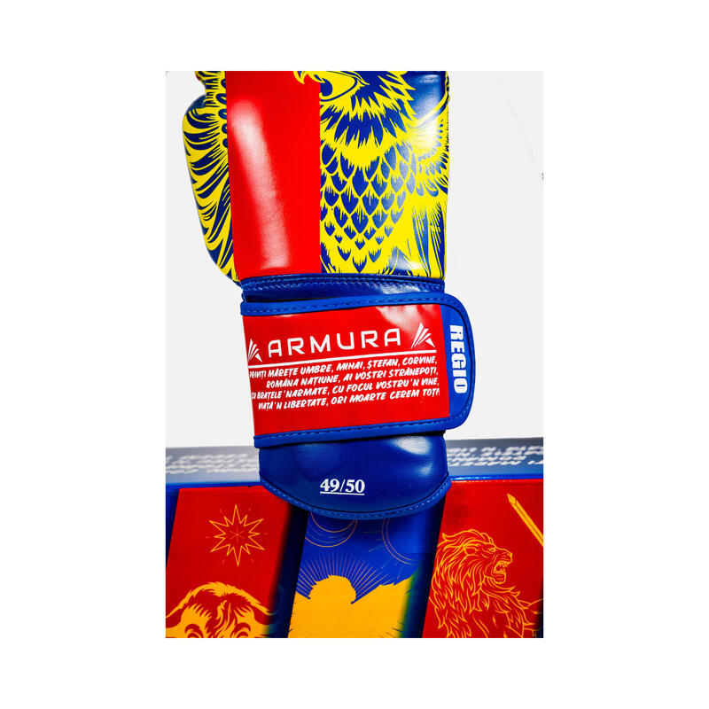 Manusi de Box ARMURA Regio Muntenia Albastru/Rosu Editie Limitata